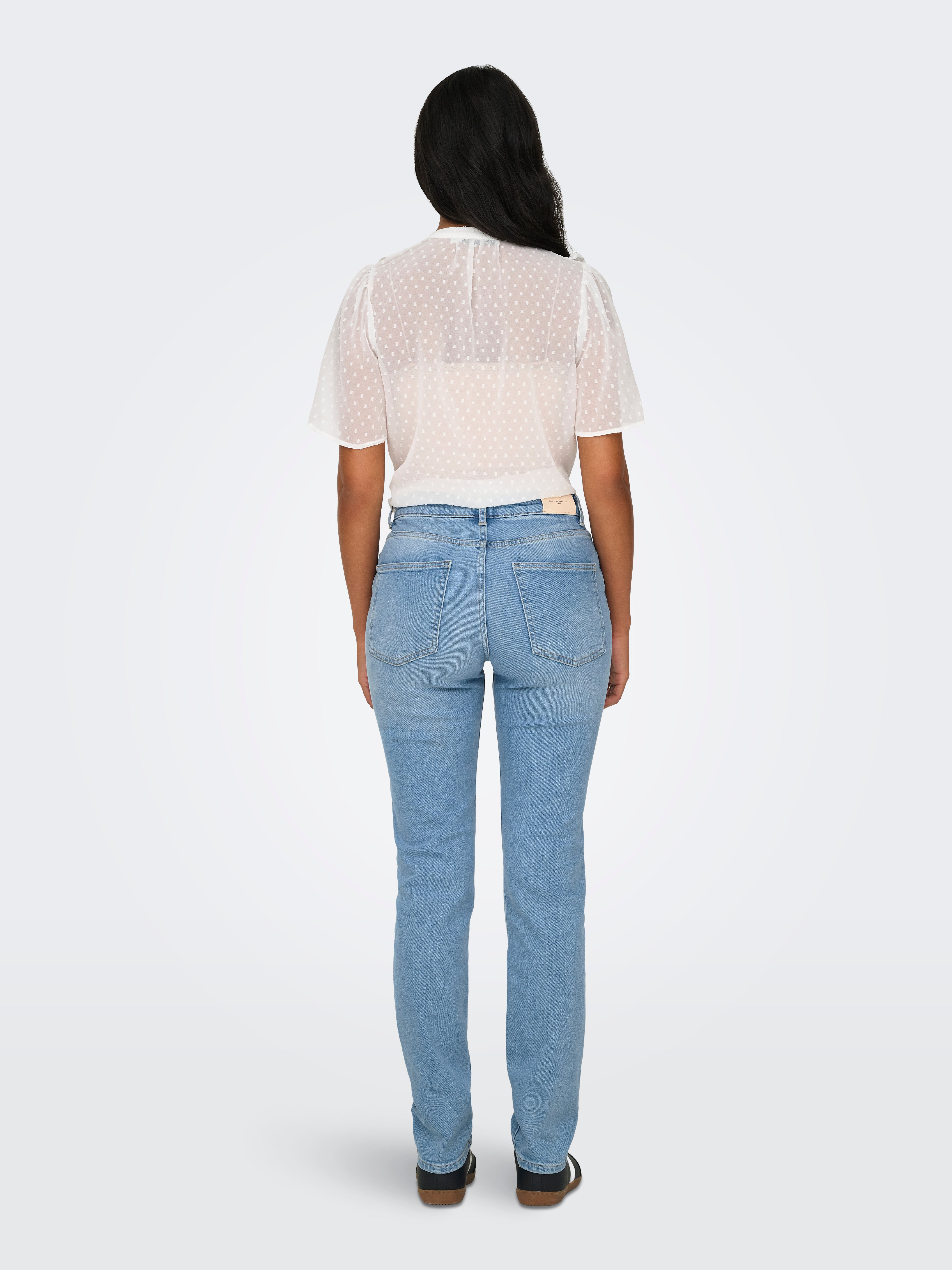 ONLLILOU Hohe Taille Slim Fit Jeans Light Blue Denim