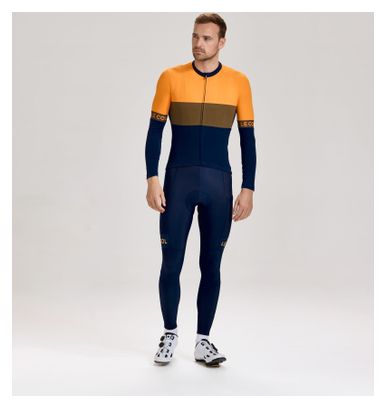 Maillot Manches Longues Le Col Sport Bleu/Vert/Orange