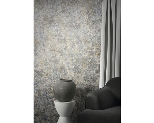 Vliesbehang 85726 Natural Opulence van Felix Diener, steenlook, grijszilver