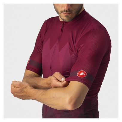 Maillot Manches Courtes Castelli A Tutta Rouge Bordeaux
