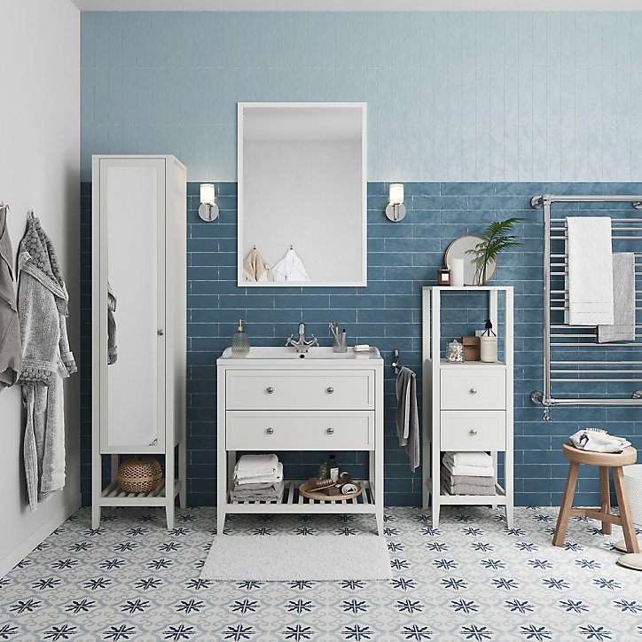 Plan vasque blanc GoodHome Lana 80 cm