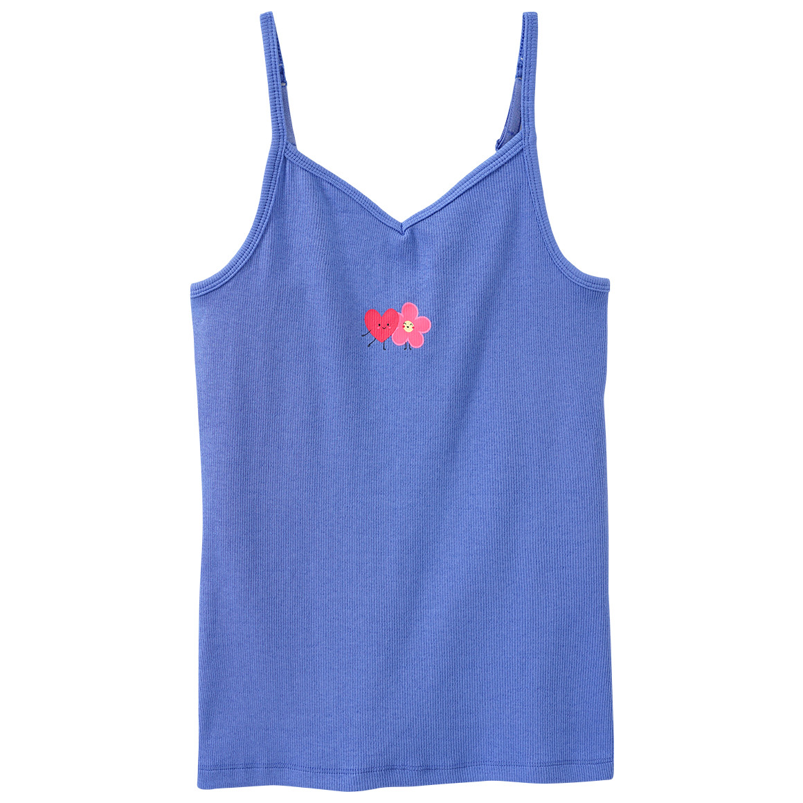 Famy 3 Mädchen Unterhemden mit Rippstruktur rosa / zartrosa / blau