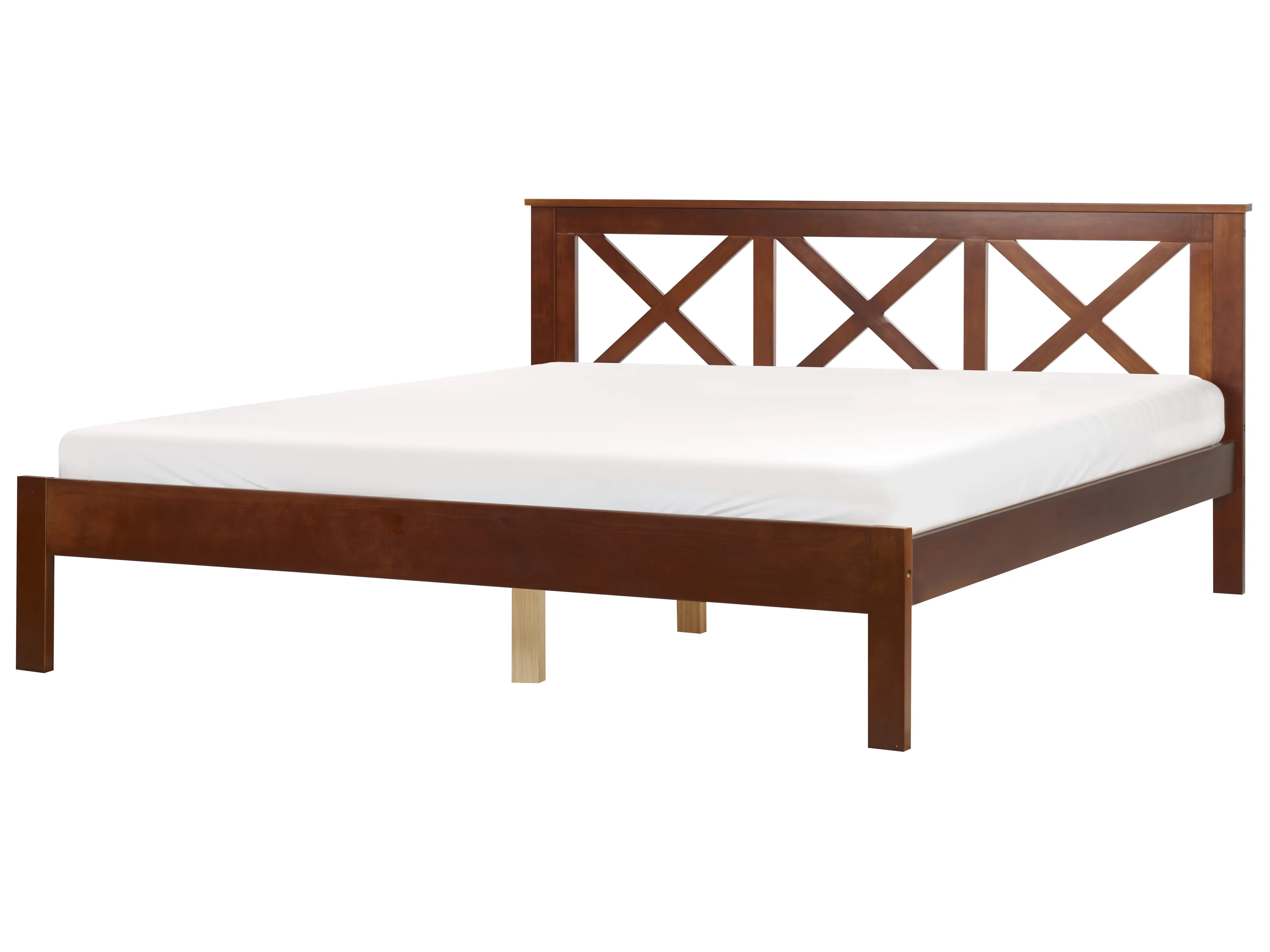 Bed Dennenhout TANNAY 180 x 200 cm Donkerbruin