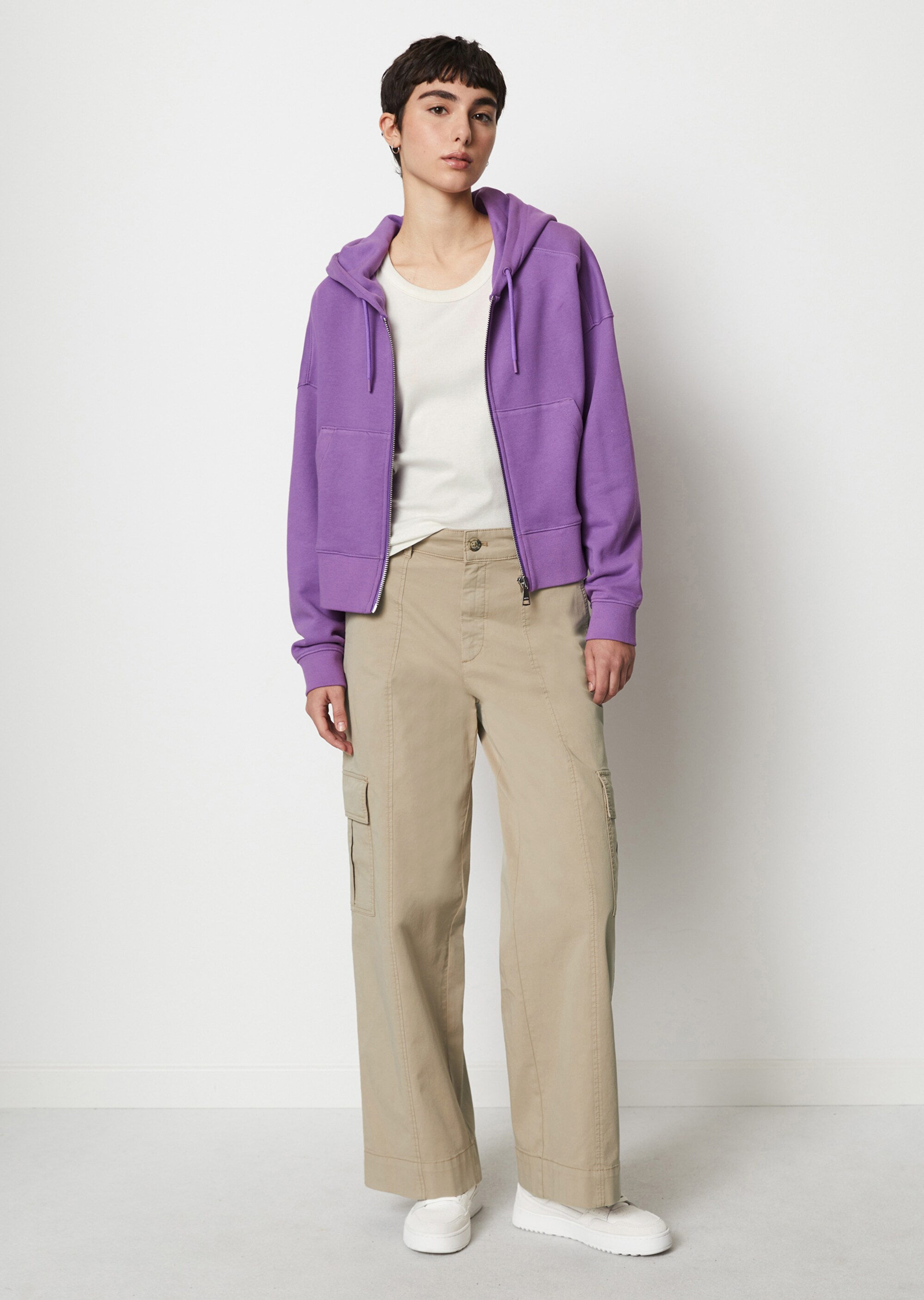 Sweatjacke croppedaus Organic Cotton