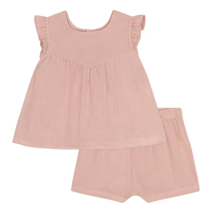 Petit Bateau Ensemble Marfallo Gaze de Coton | Rose