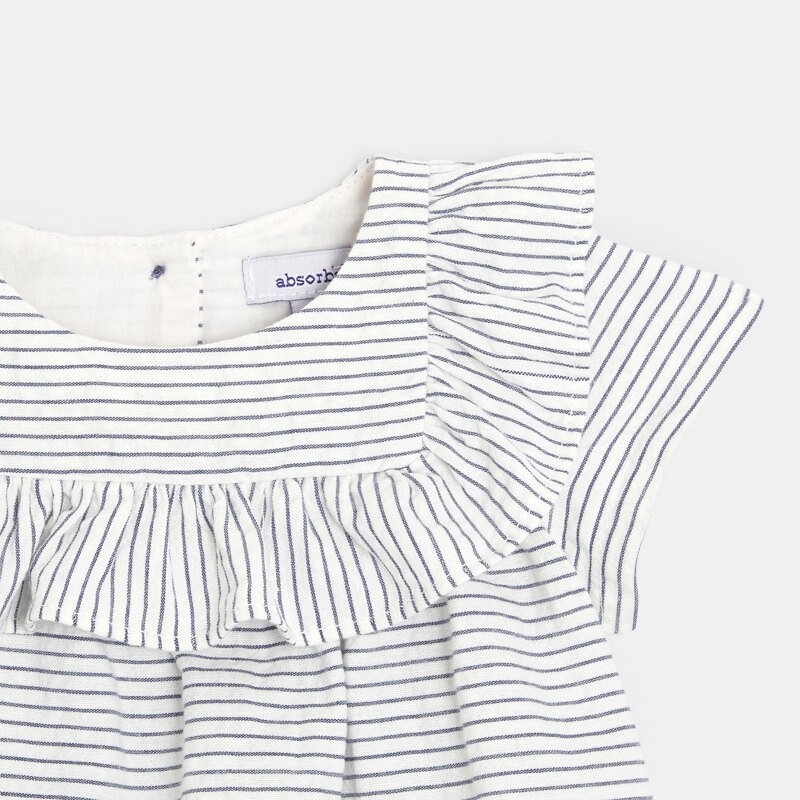 Robe à rayures et bloomer bébé fille bleue Absorba Bleu