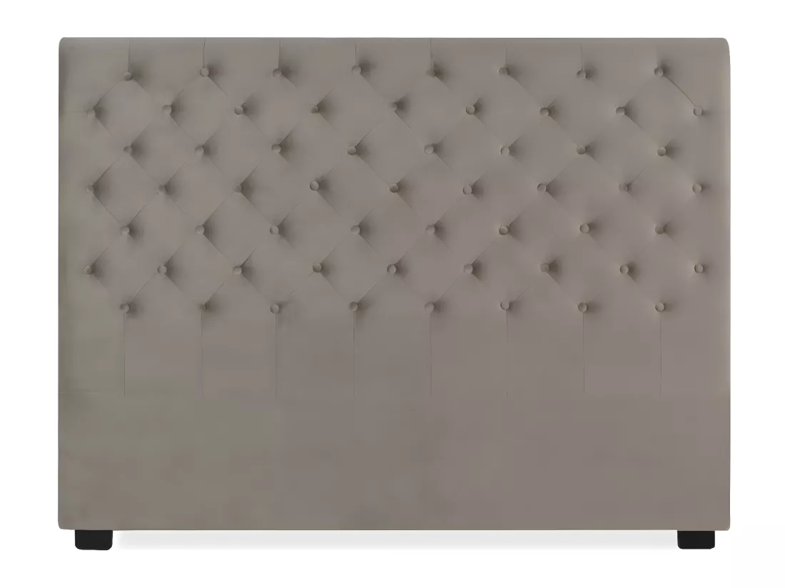 Tête de lit capitonnée Constance 160cm Velours Taupe