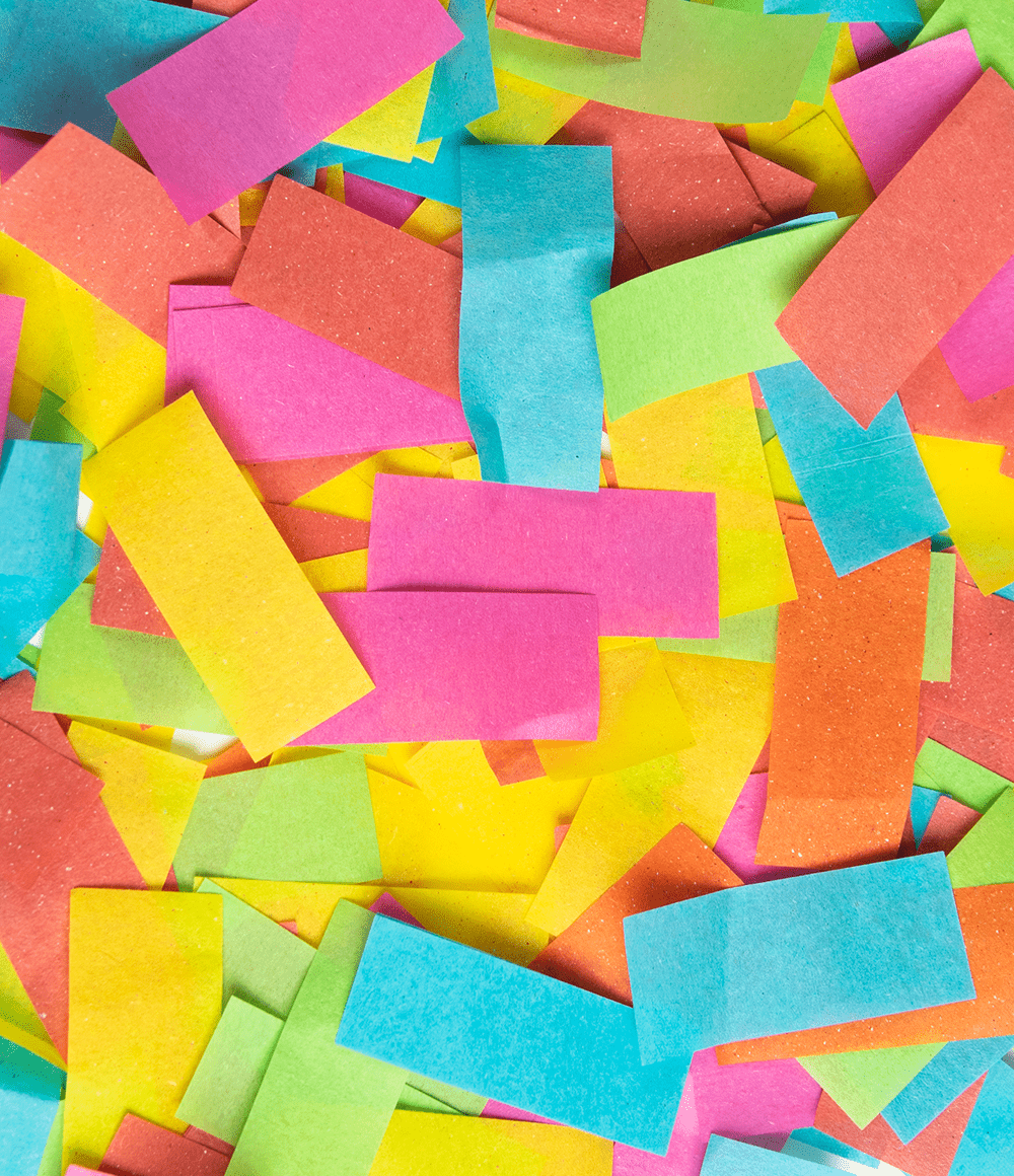 Gekleurde Confetti Kanon Papier 60cm