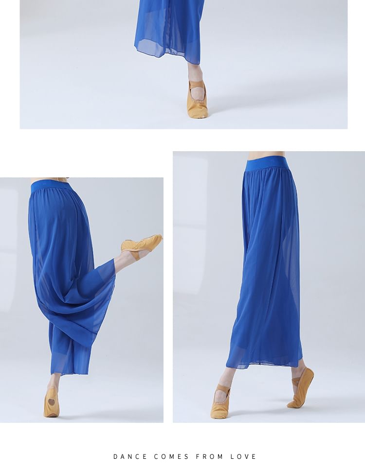 femmal - Hoge taille effen wijde broek