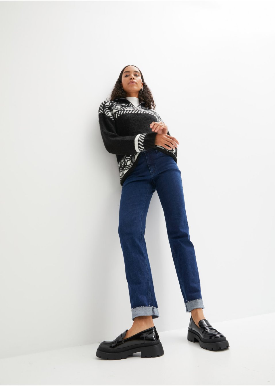 Jean extensible avec base à cru, Straight