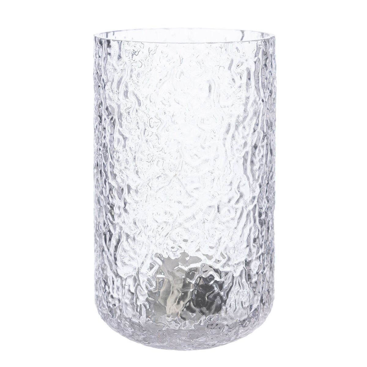 Lyslykt 15 cm, mønstret glass