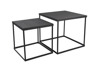 Beistelltisch Kaya 2er Set 40x40/35x35 cm schwarz