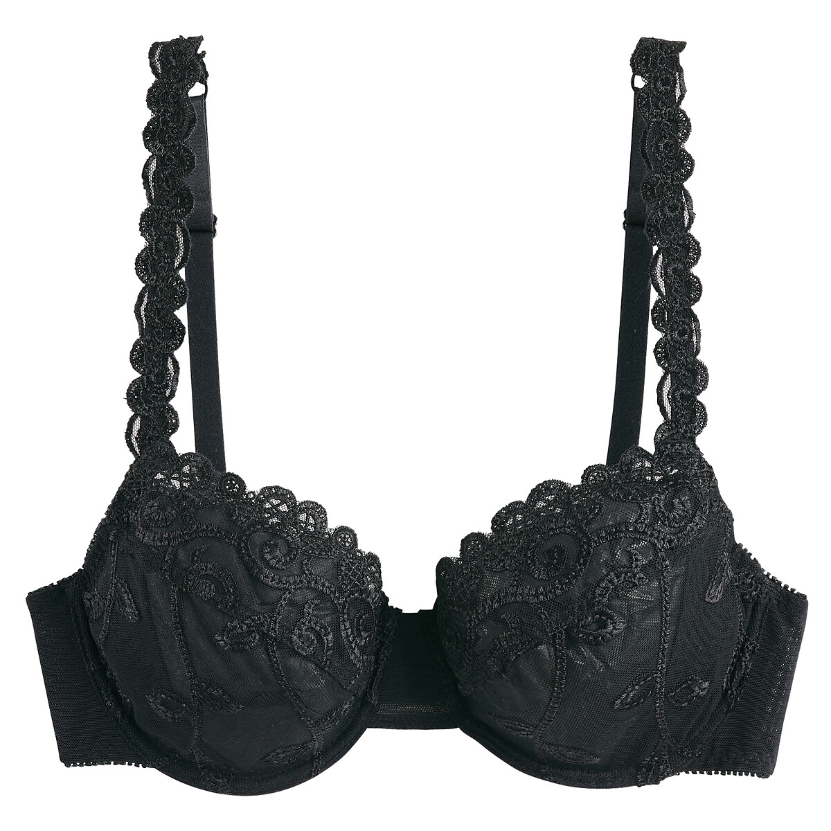 ANNE WEYBURN<br>Sutiã em tule bordado Lyssa em close-up