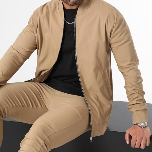 Lot Veste Zippée Et Pantalon Chino 1070521 Beige