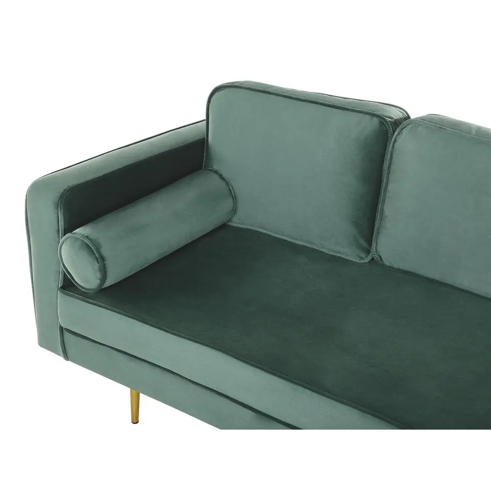 MIRAMAS - Chaise longue - Groen - Linkerzijde - Fluweel