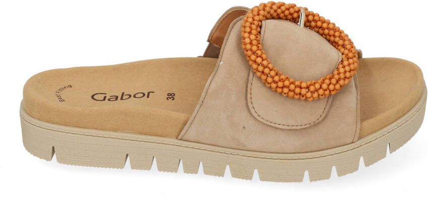 Gabor 83.745.14 Slippers Beige Suede Dames Beige