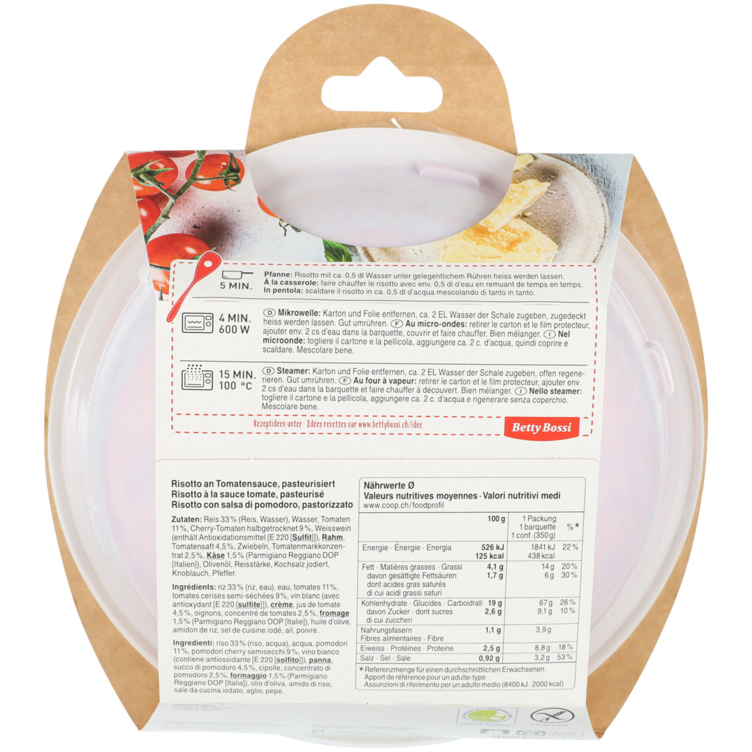 Betty Bossi Free From Risotto Pomodoro