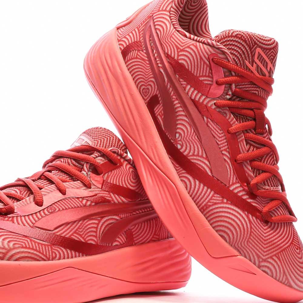 Puma Chaussures de Basketball Rose/Rouge Mixte Puma Stewie 2
