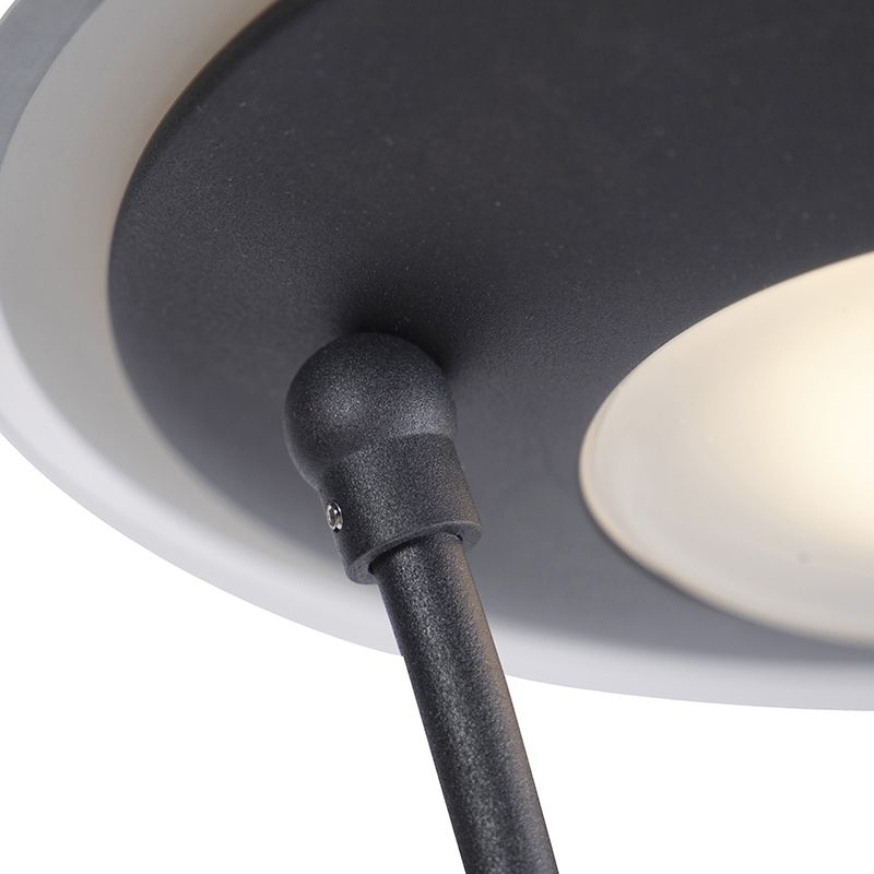 Moderne vloerlamp zwart incl. LED met leesarm - Ibiza