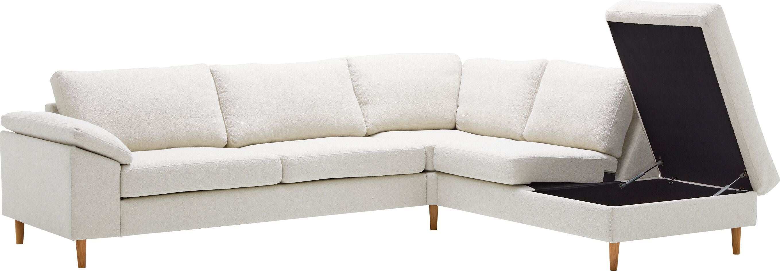 DIENER B St Enna 2.5er Sofa Otto R weiss - Weiss / B: 279.0 cm x T: 225.0 cm x H: 81.0 cm