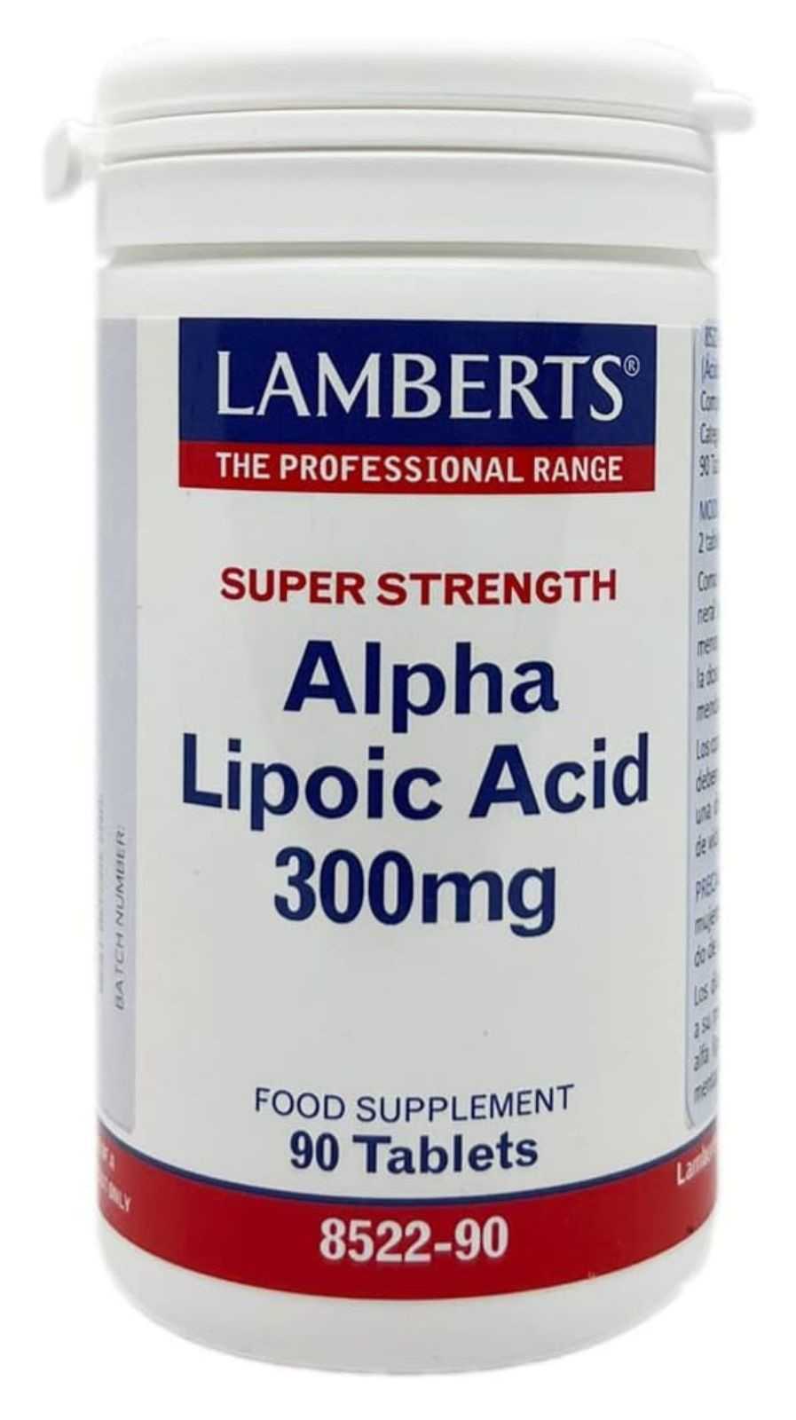 Lamberts Ácido Alfa Lipoico 300 mg 90 tabletas