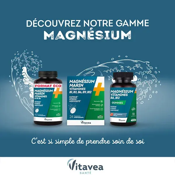 Vitavea Magnésio Vitaminas B6, B12 Fadiga Estresse A partir dos 3 anos de idade 45 Gomas