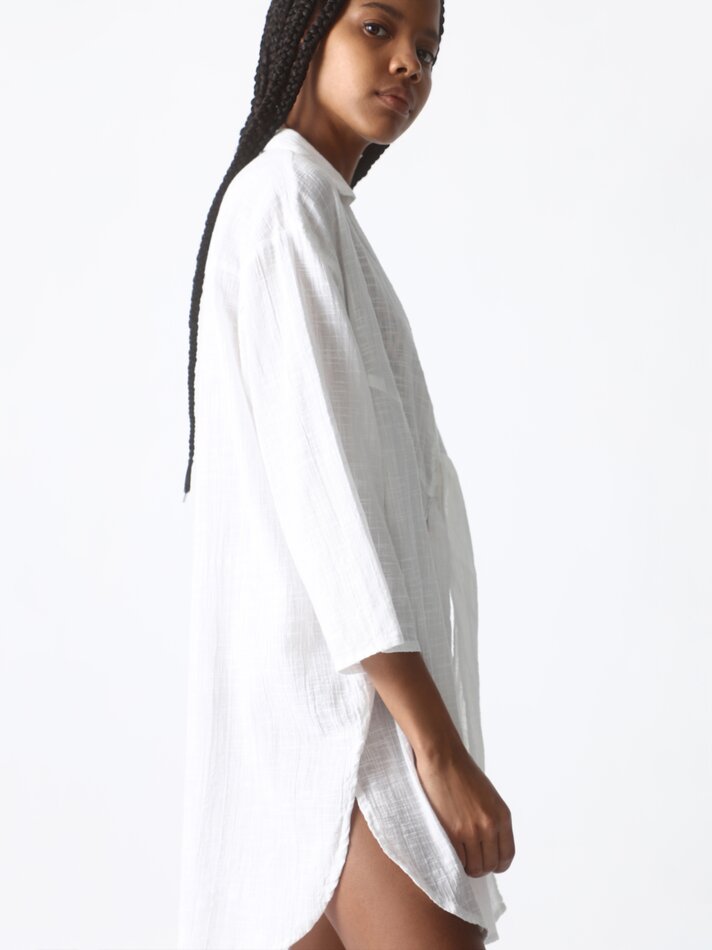 Caftan com nó frontal - Branco