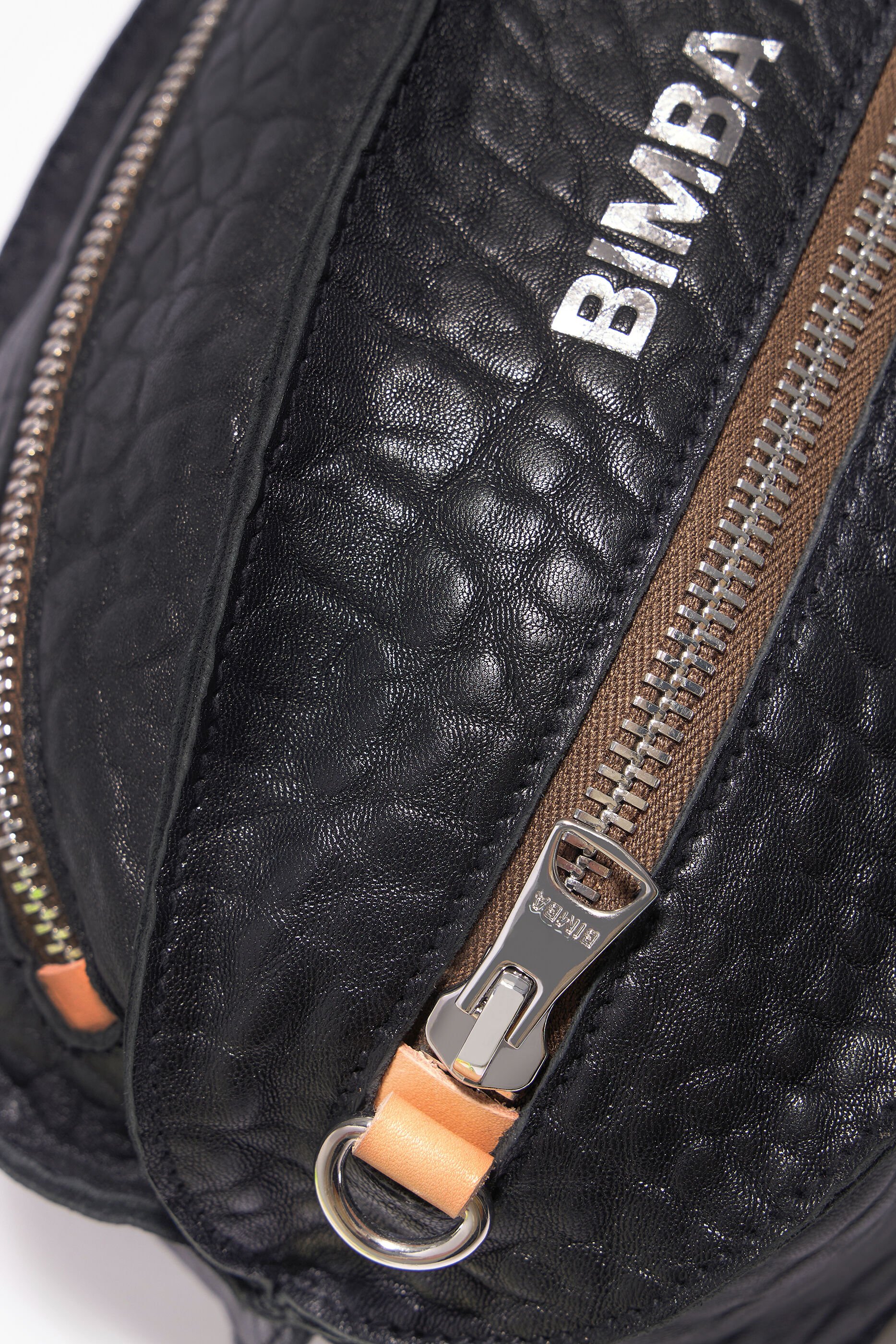 Bolsa grande de couro preto para bolas