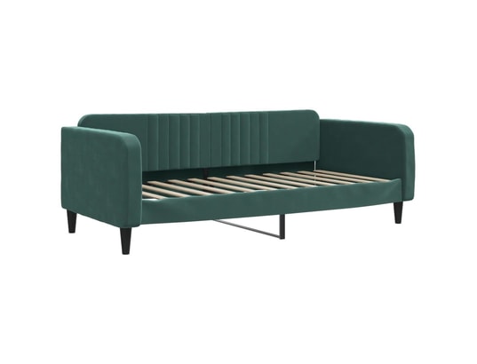 VIDAXL - Lit de jour avec lit gigogne vert foncé 100x200 cm velours