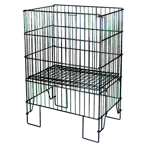 CESTO DUVO DE METAL PRETO 55 x 41 x 80 CM