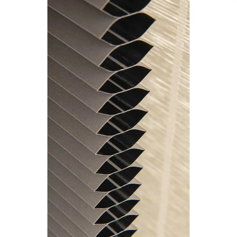 Fenstr plisségordijn Montreal dubbel 25mm verduisterend - taupe (30023)