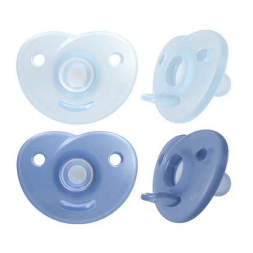 Lot de 2 Soothie cœur 0/3 mois Bleu/Bleu clair - AVENT