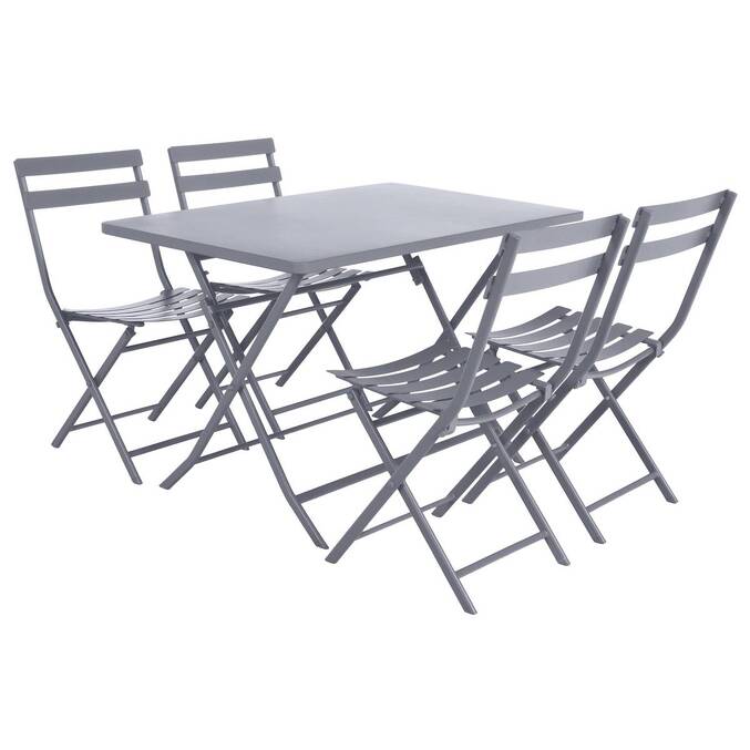 Table de jardin pliante rectangulaire GREENSBORO Gris quartz