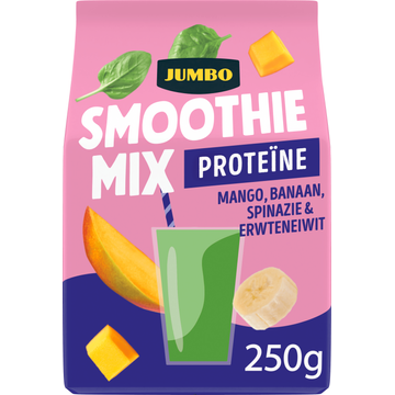 Jumbo Smoothie Mix Proteïne Mango, Banaan, Spinazie & Erwteneiwit 250 g