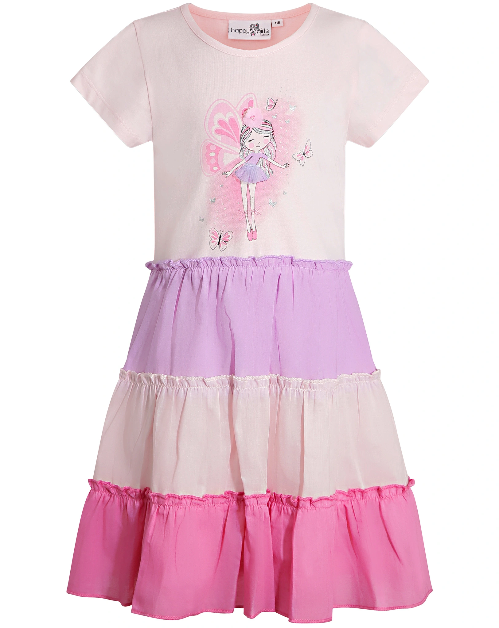 Kurzarm-Kleid LITTLE FAIRY in rose