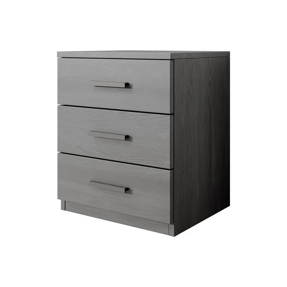 Meubella - Nachtkastje Gina - Antraciet eiken - 46 cm