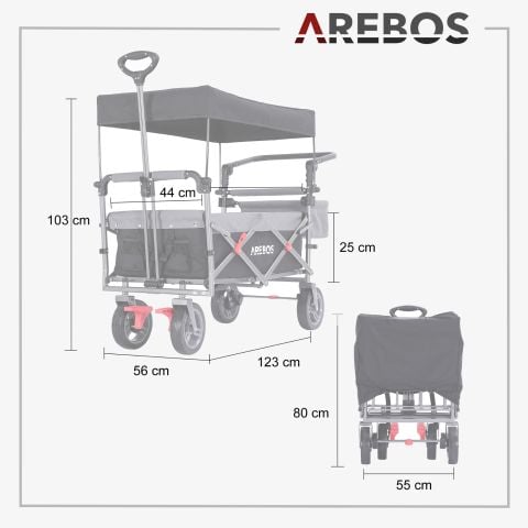 Bollerwagen mit Dach Premium