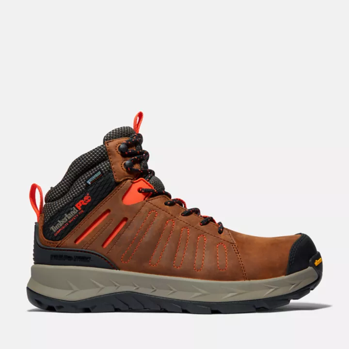 Bota de trabalho Trailwind Comp-Toe para homens, na cor marrom.