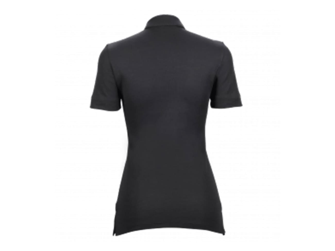 Polo femme UNA noir - Manches courtes - Taille L (42/44) - Clément Design