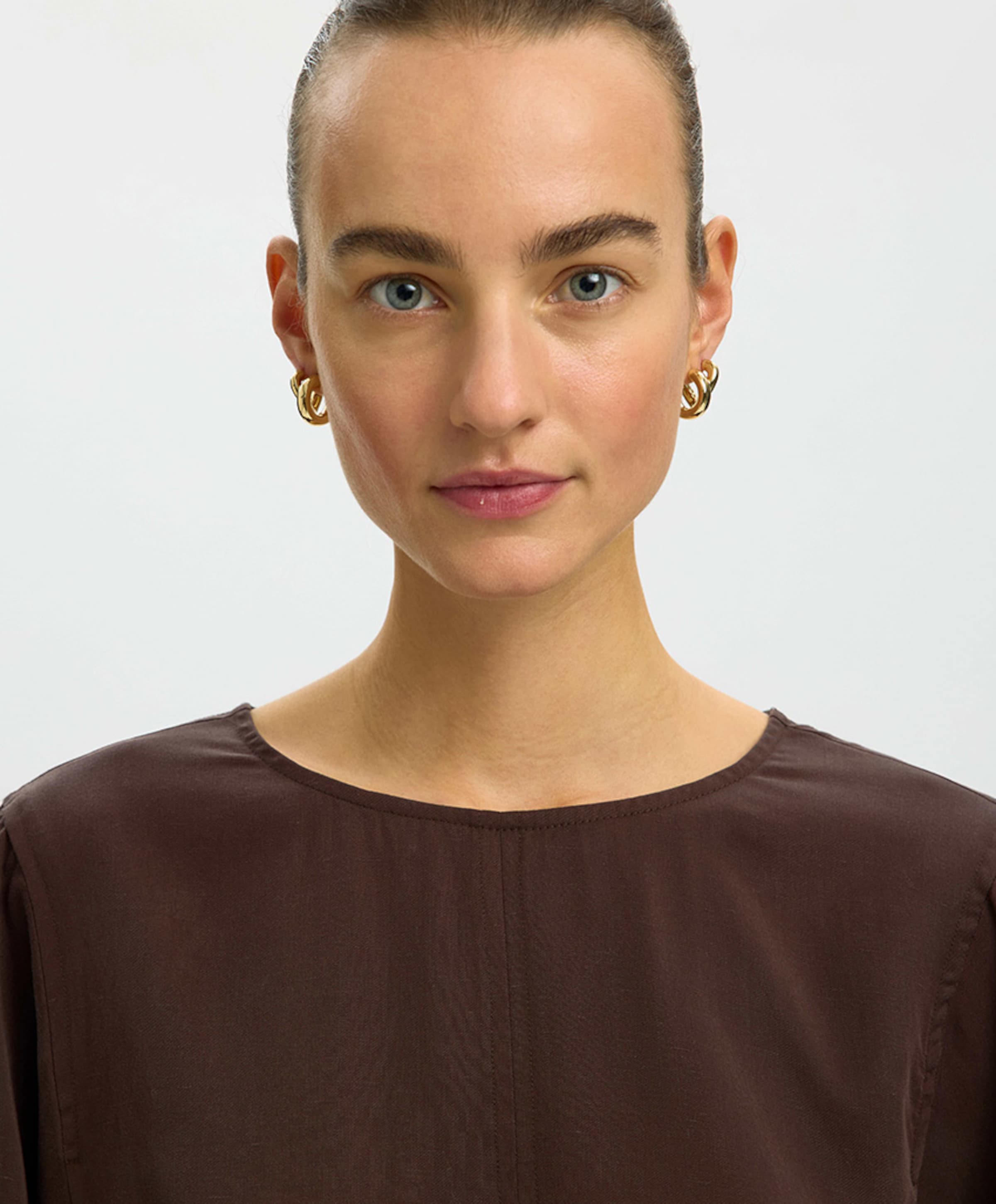 Selected Dames blouse bruin