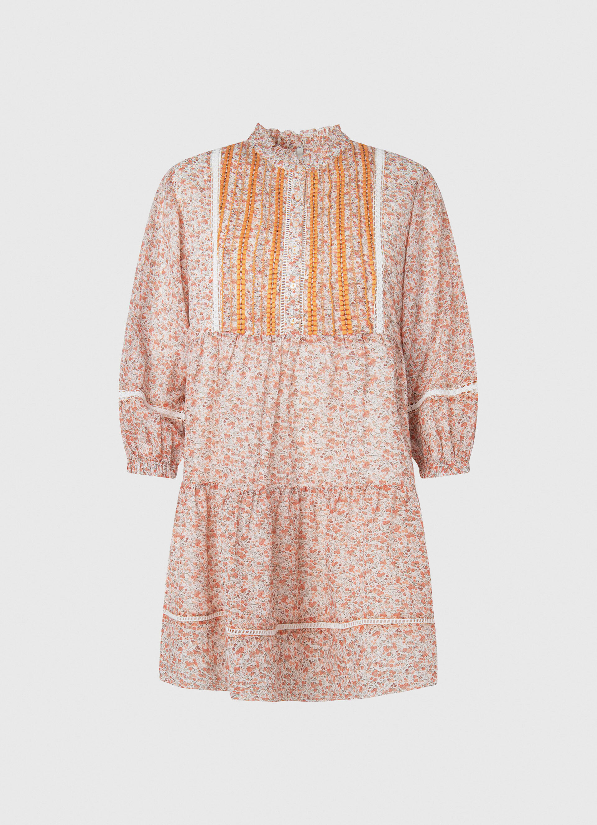 VESTIDO COM ESTAMPA FLORAL - multicolorido
