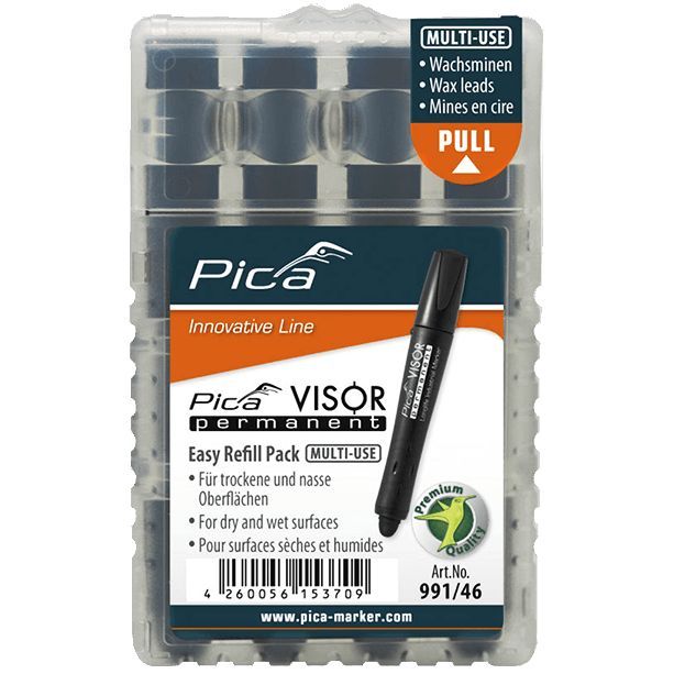 Pica 991/46 VISOR Permanent navulling zwart VE=4 - PI99146