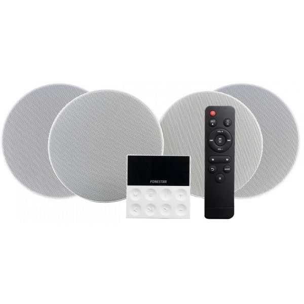 Fonestar Sistema de Som Amplificado Bluetooth/USB/FM com 4 Colunas - KS-WALL-4