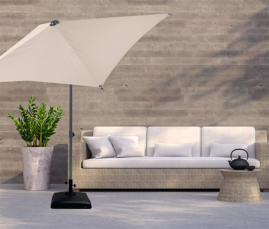 LECO Kunststoff-Sonnenschirmständer mit Rollen