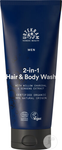 Urtekram Men Nettoyant 2en1 Pour Le Corps Et Les Cheveux Tube 200ml