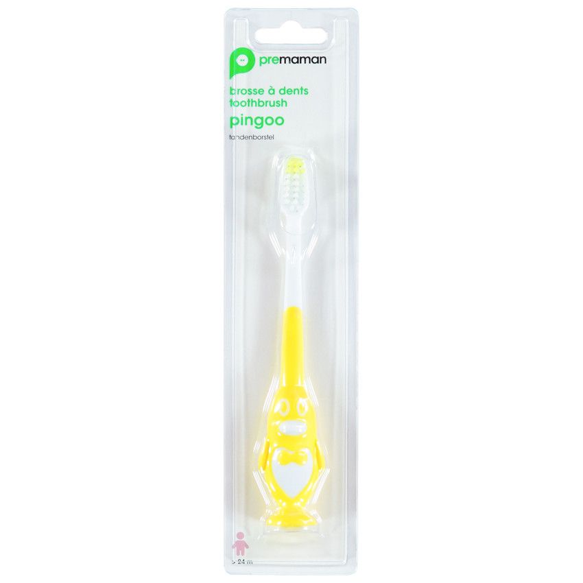 Brosse à dents Pingoo - Vert - Ecru