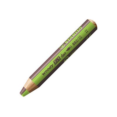 STABILO woody 3 in 1 duo - Crayon de couleur - vert clair/marron