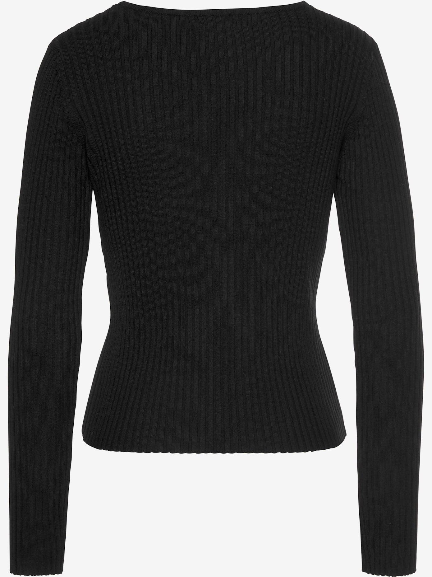 Pull à encolure en v pull affinant avec patte de boutonnage