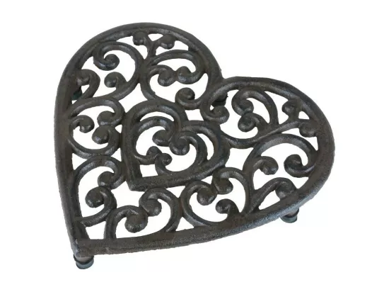 Dessous de plat en fonte marron 18 x 17 cm