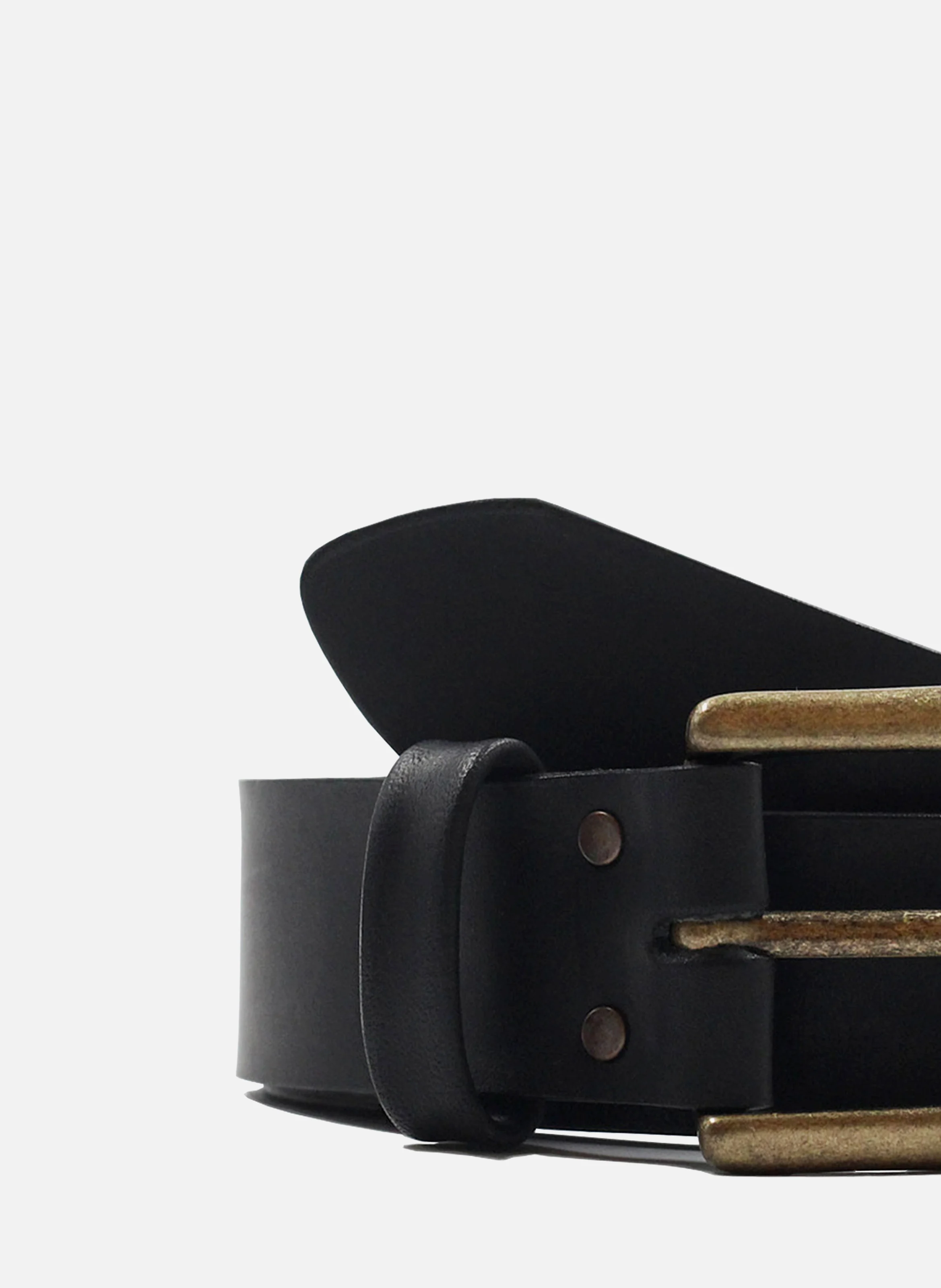 Ceinture milan cuir lisse | Noir